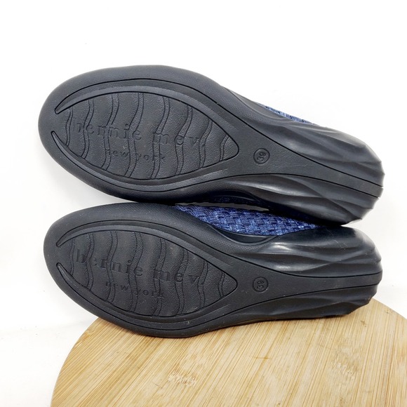 Bernie Mev Catwalk Shoes Womens 38 Blue‎ Woven Loafer Flat Minimalist Sandal - Picture 10 of 11